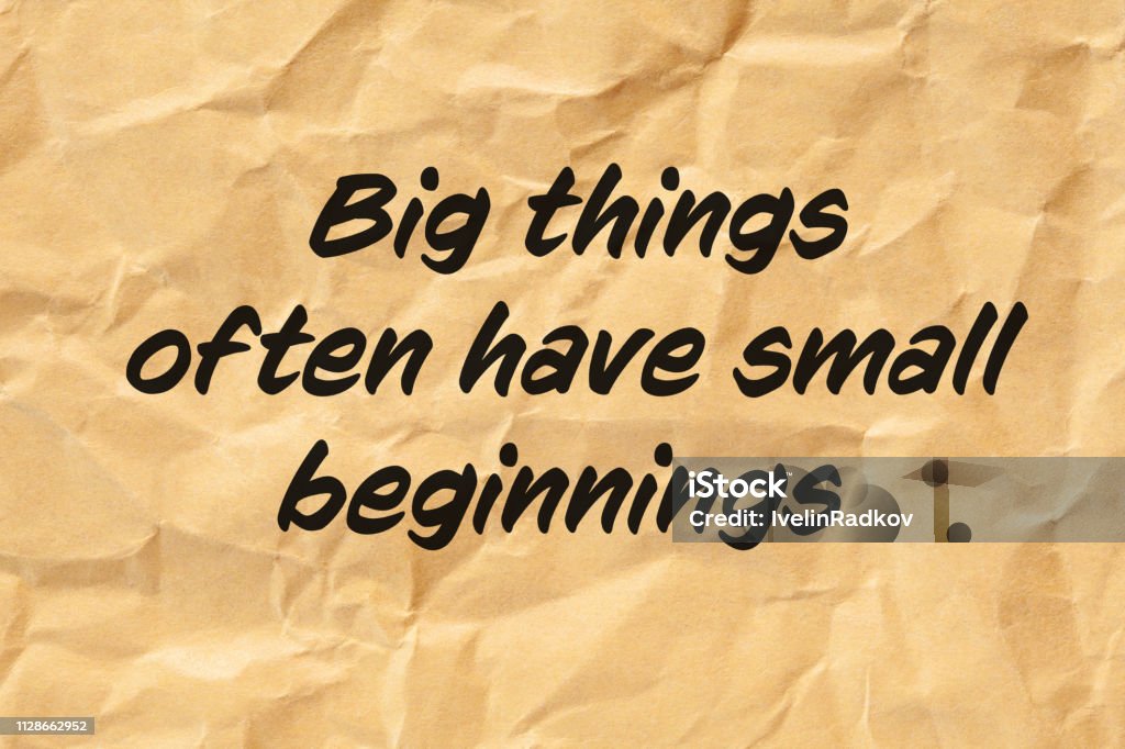 Big Ideas Often Start Small